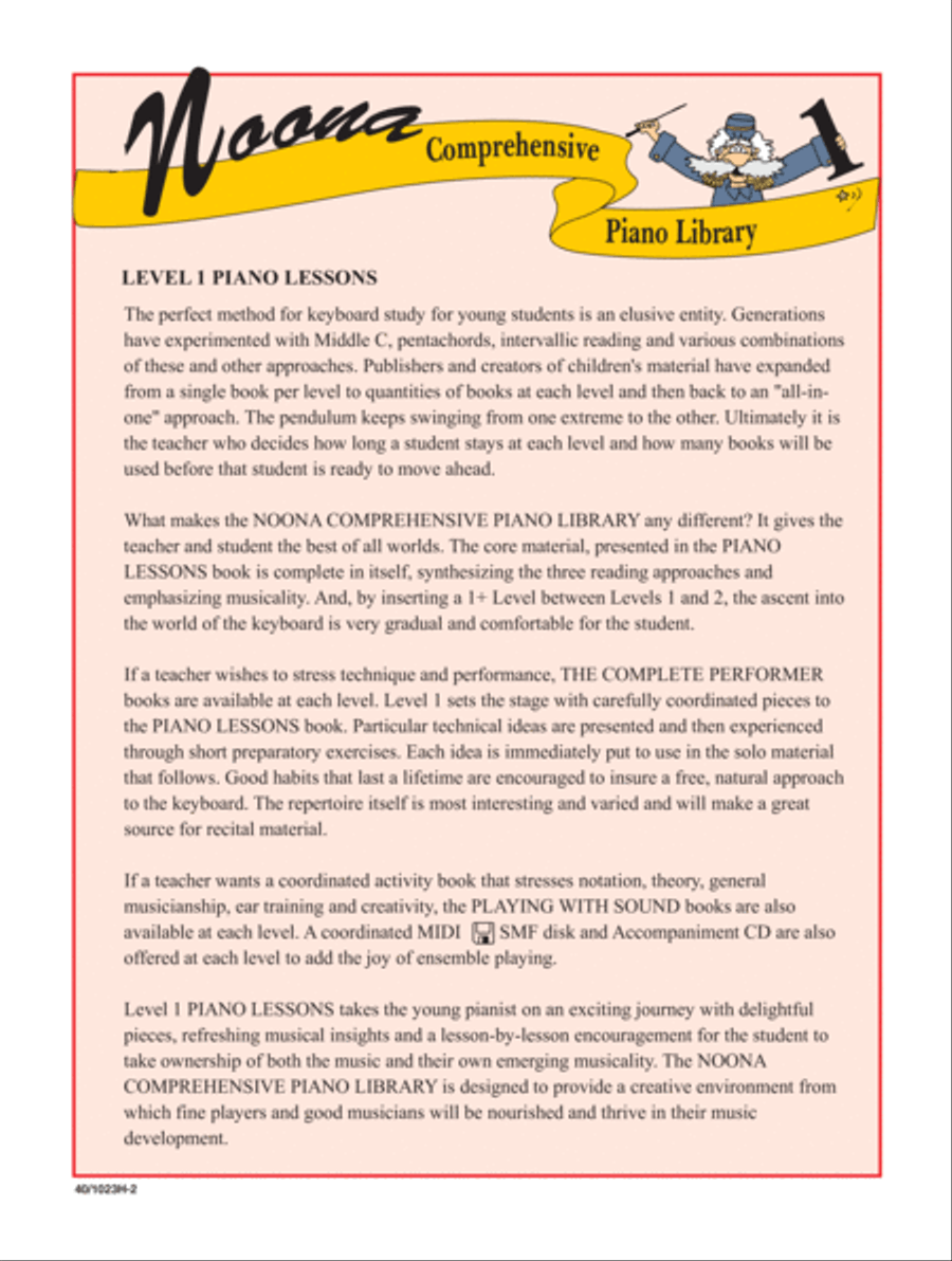Noona Comp Piano Lessons Level 1 (Digital Download) Piano Method scores gallery preview page 2