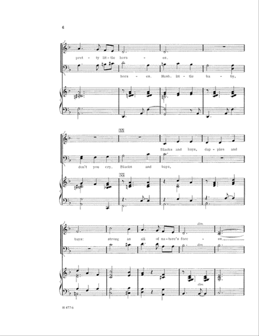 All the Pretty Little Horses (Digital Download) 4-Part scores gallery preview page 6