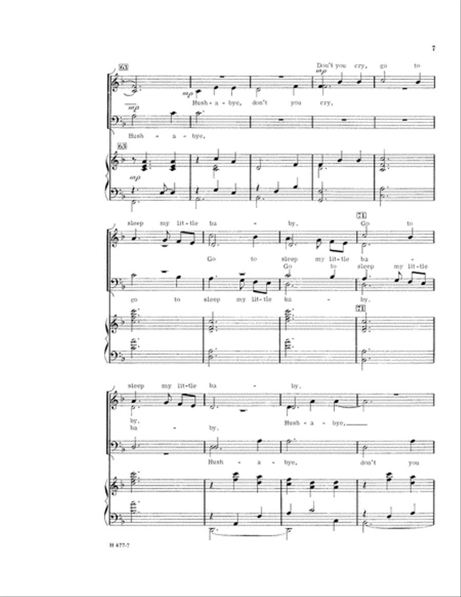 All the Pretty Little Horses (Digital Download) 4-Part scores gallery preview page 7
