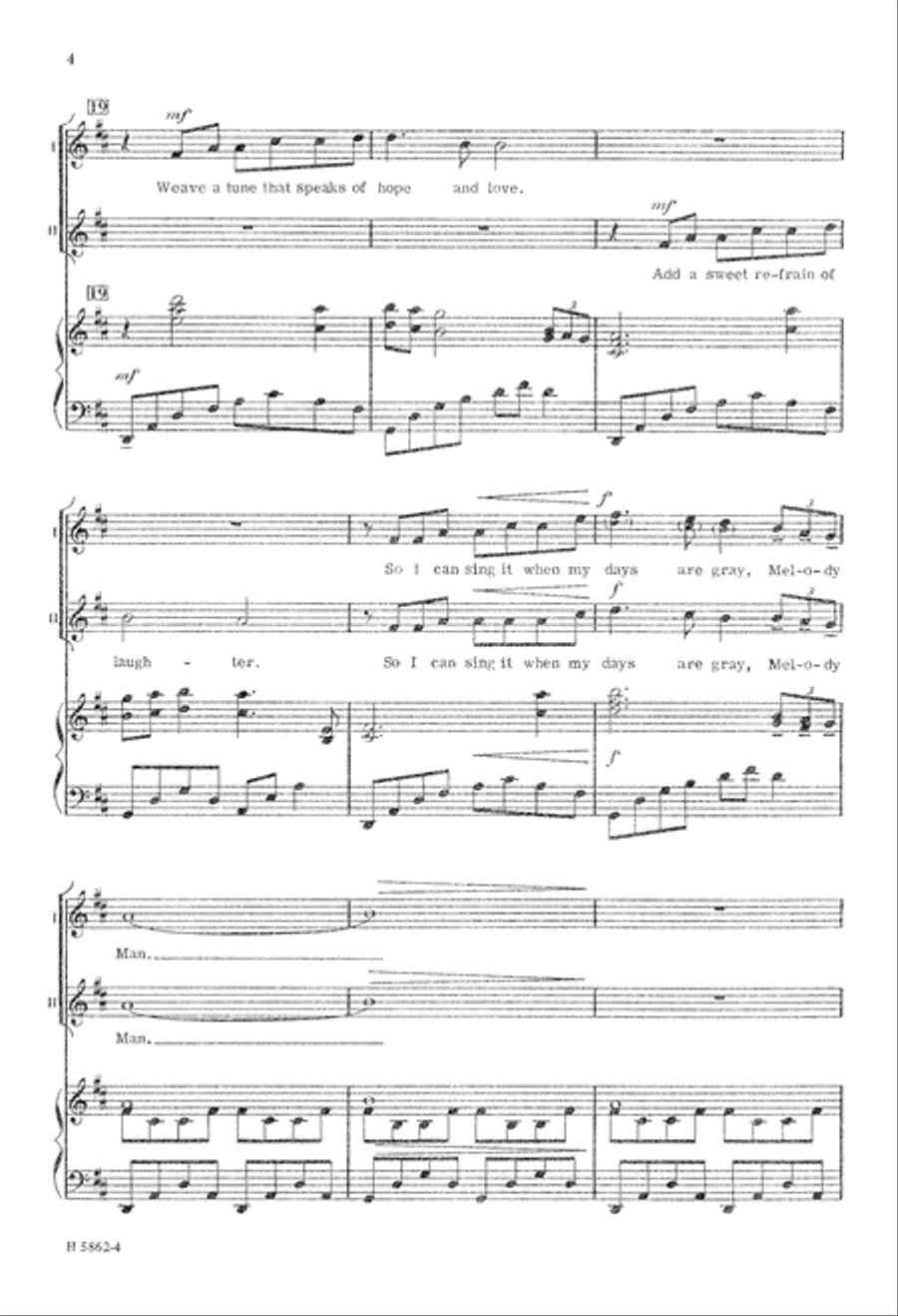 Melody Man (Digital Download) 2-Part scores gallery preview page 4