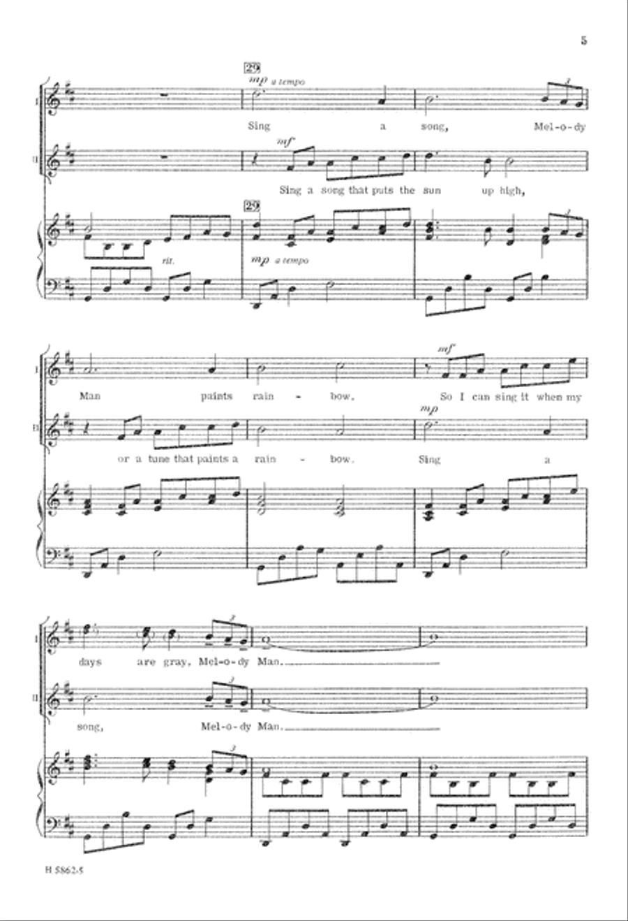 Melody Man (Digital Download) 2-Part scores gallery preview page 5