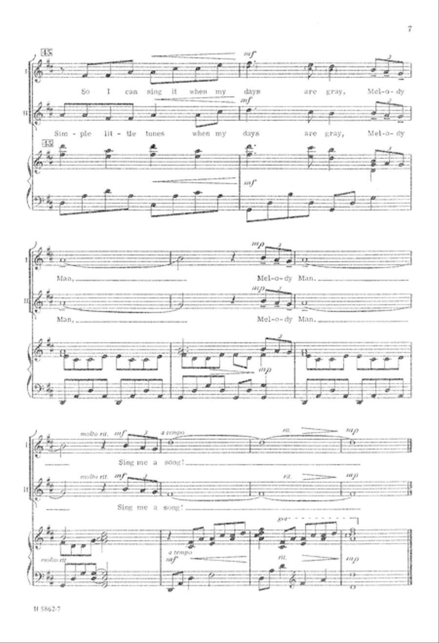 Melody Man (Digital Download) 2-Part scores gallery preview page 7