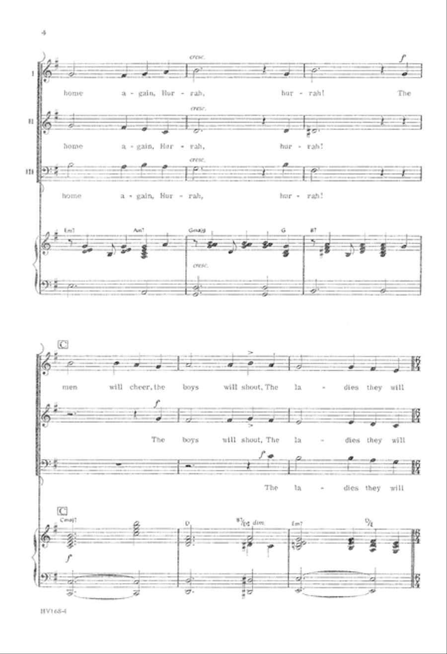 When Johnny Comes Marching Home (Digital Download) 3-Part scores gallery preview page 4