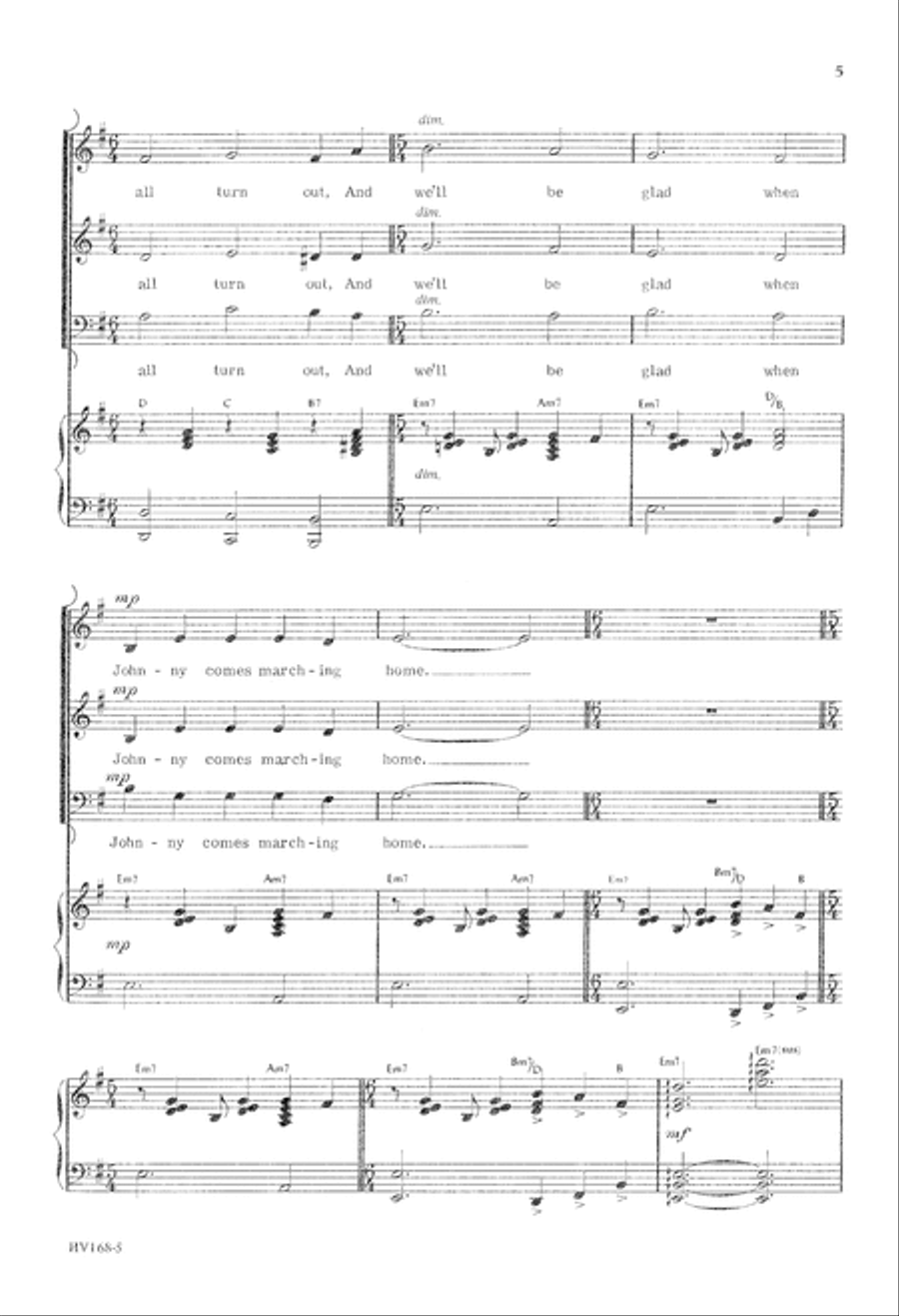 When Johnny Comes Marching Home (Digital Download) 3-Part scores gallery preview page 5