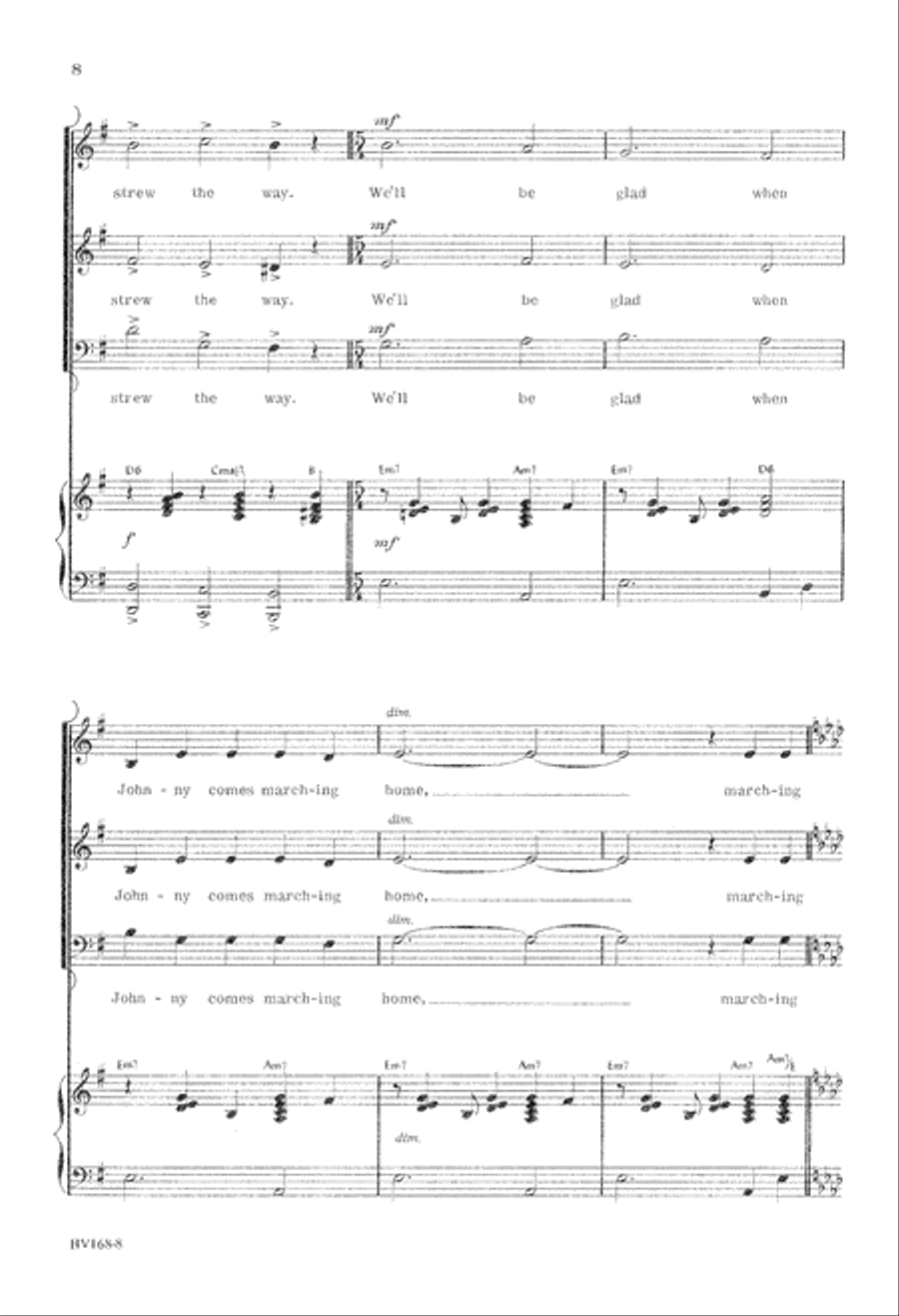 When Johnny Comes Marching Home (Digital Download) 3-Part scores gallery preview page 8