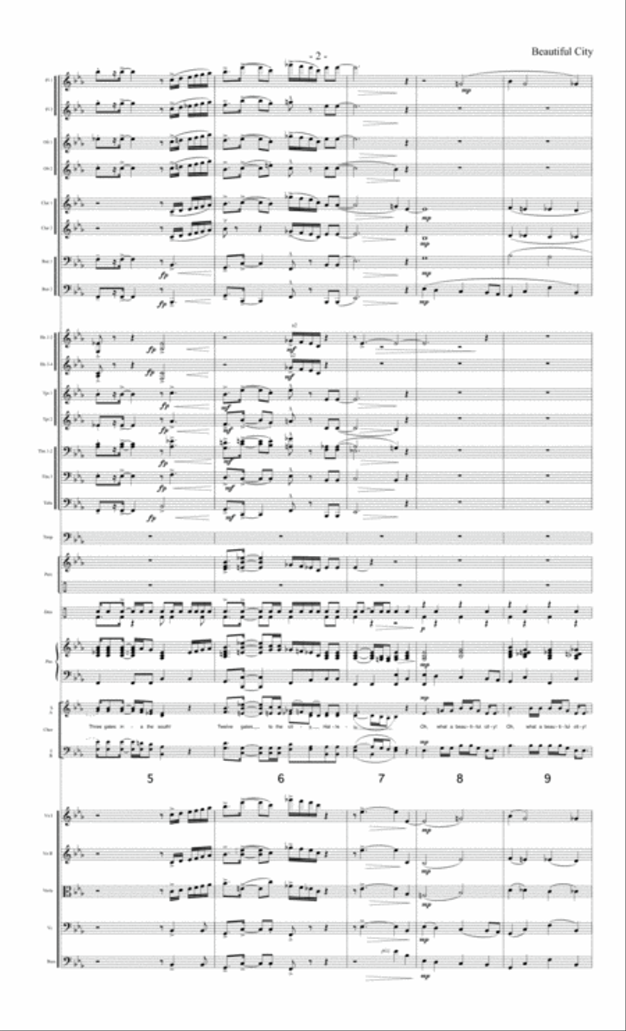Beautiful City - Orchestral Score and Parts Orchestra scores gallery preview page 4