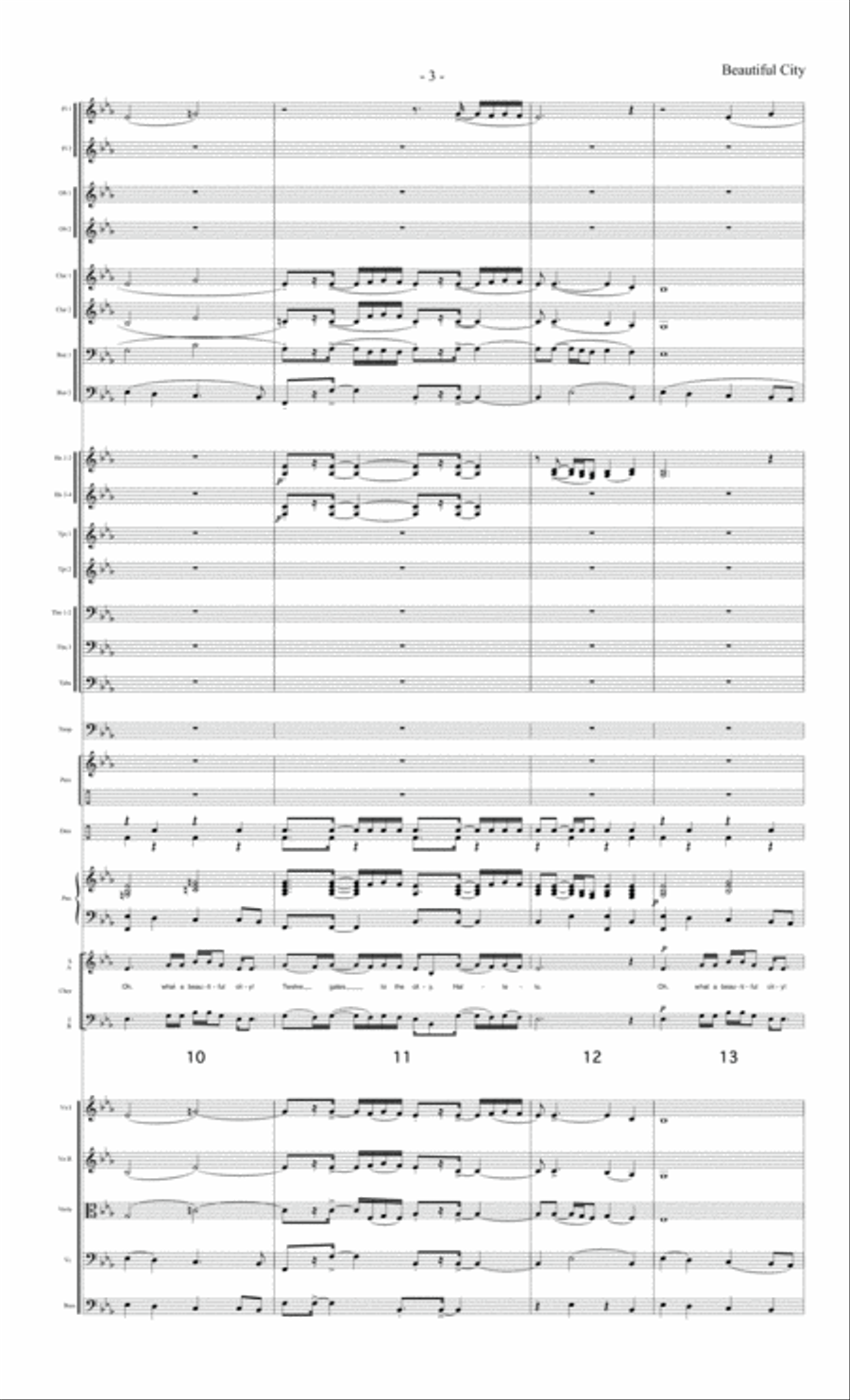 Beautiful City - Orchestral Score and Parts Orchestra scores gallery preview page 5