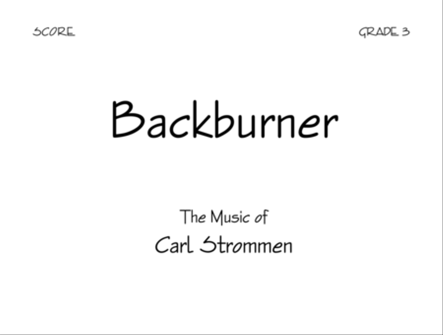 Backburner - Score Backburner - Score Conductor Score scores gallery preview page 1