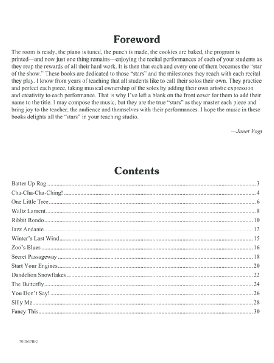 Star of the Show Solos - Book 2, Moderately Easy (Digital Download) Piano Solo scores gallery preview page 2