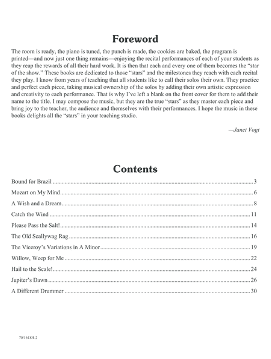 Star of the Show Solos - Book 3, Early Intermediate (Digital Download) Piano Solo scores gallery preview page 2
