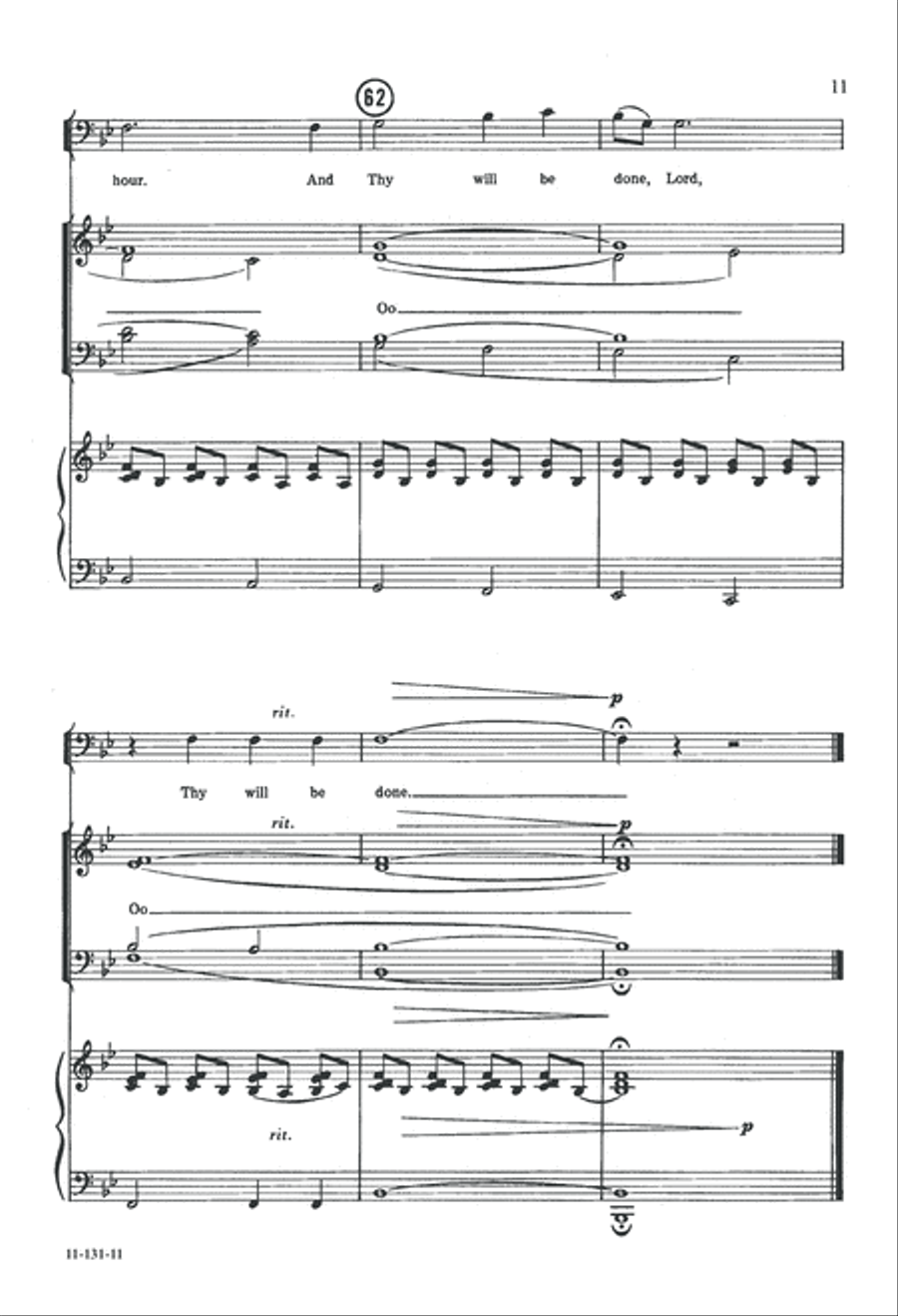 Thy Will Be Done (Digital Download) 4-Part scores gallery preview page 11