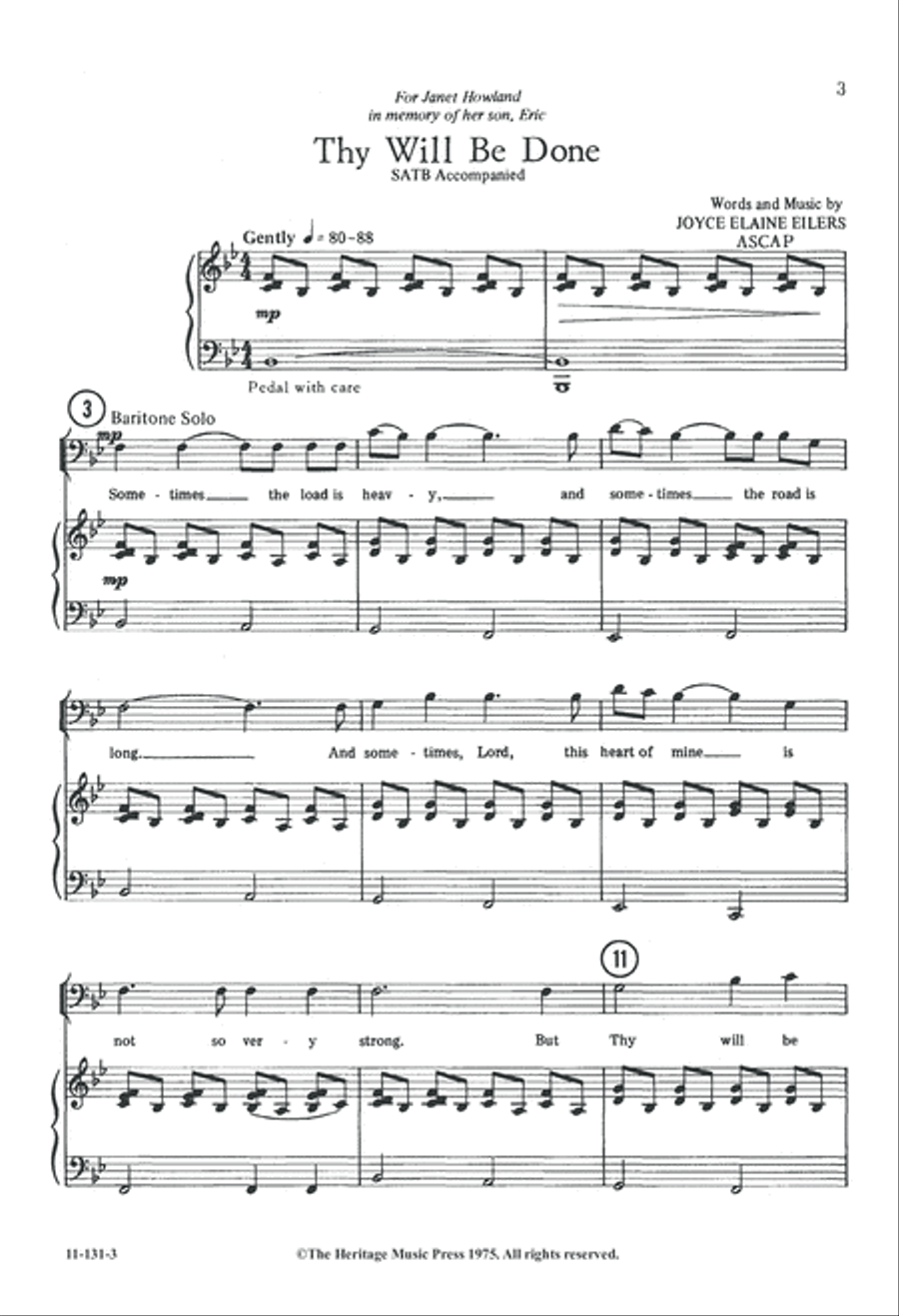 Thy Will Be Done (Digital Download) 4-Part scores gallery preview page 3