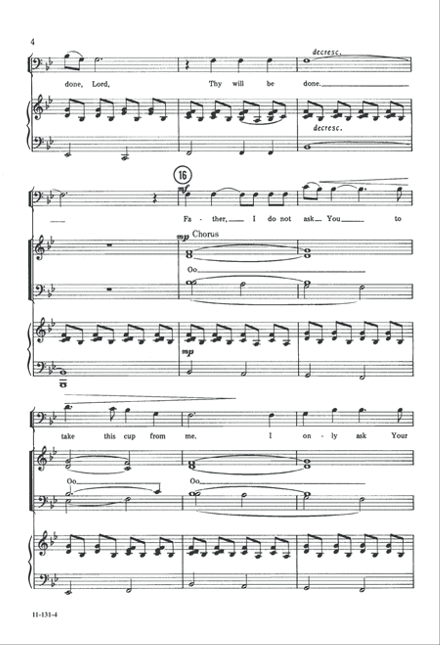 Thy Will Be Done (Digital Download) 4-Part scores gallery preview page 4