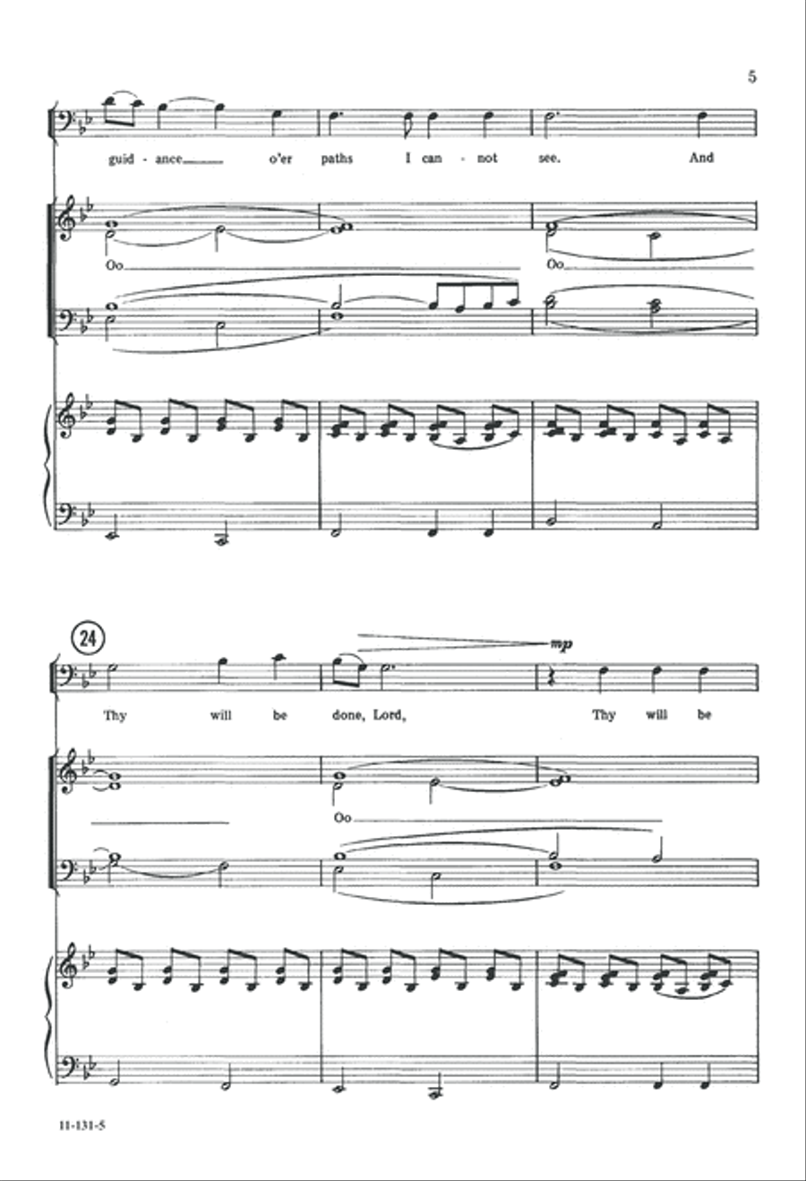 Thy Will Be Done (Digital Download) 4-Part scores gallery preview page 5
