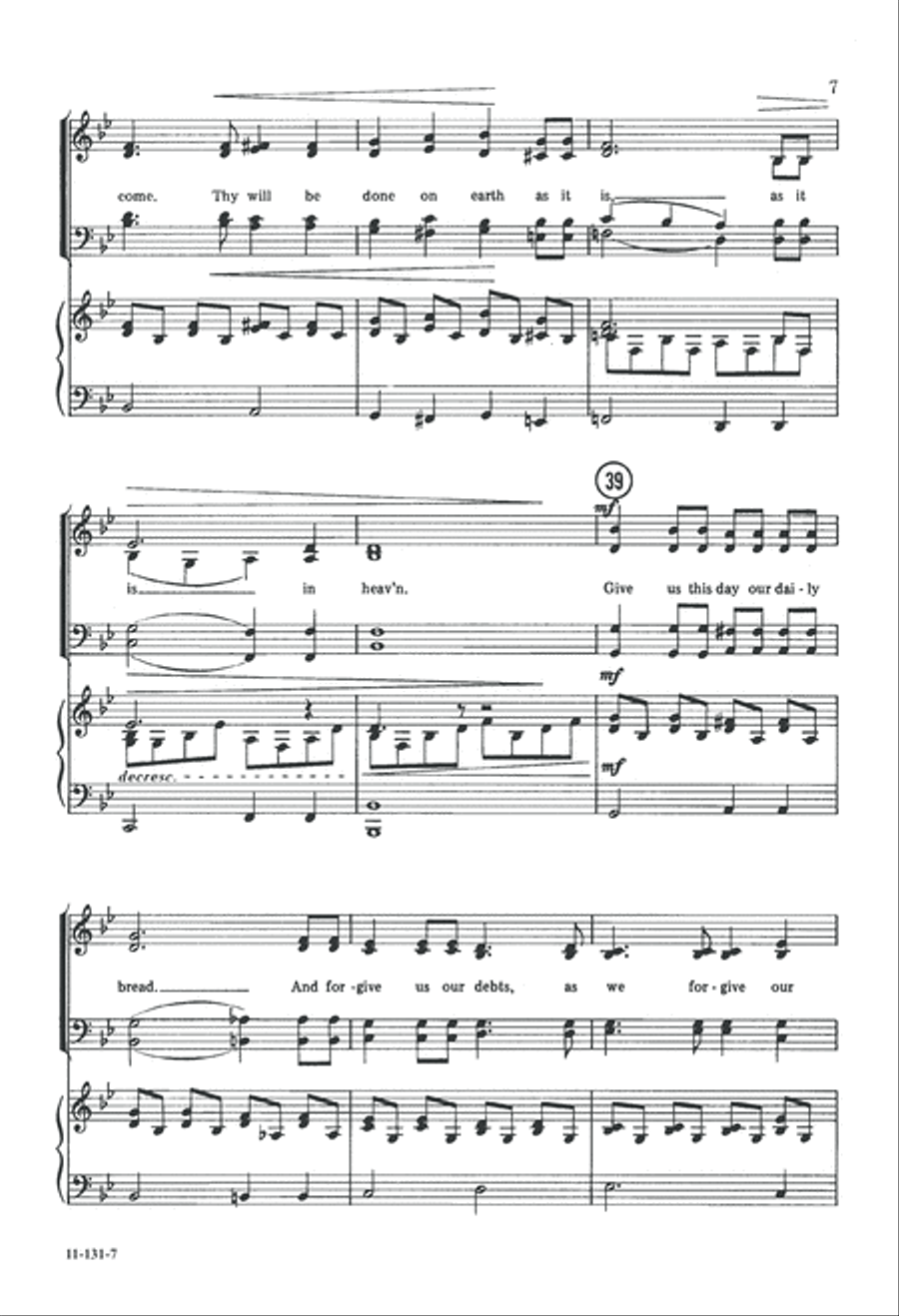 Thy Will Be Done (Digital Download) 4-Part scores gallery preview page 7