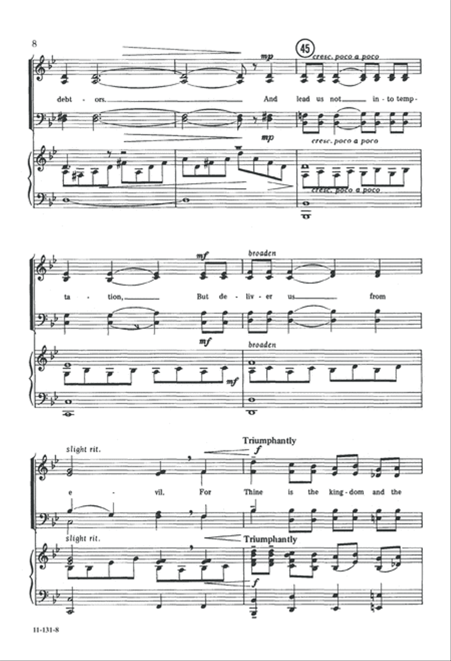 Thy Will Be Done (Digital Download) 4-Part scores gallery preview page 8