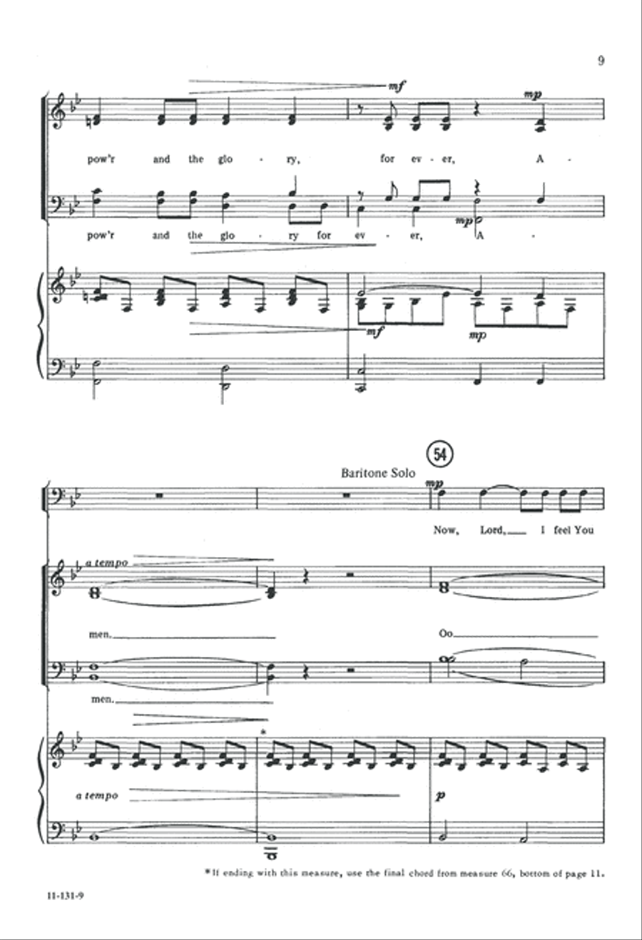 Thy Will Be Done (Digital Download) 4-Part scores gallery preview page 9