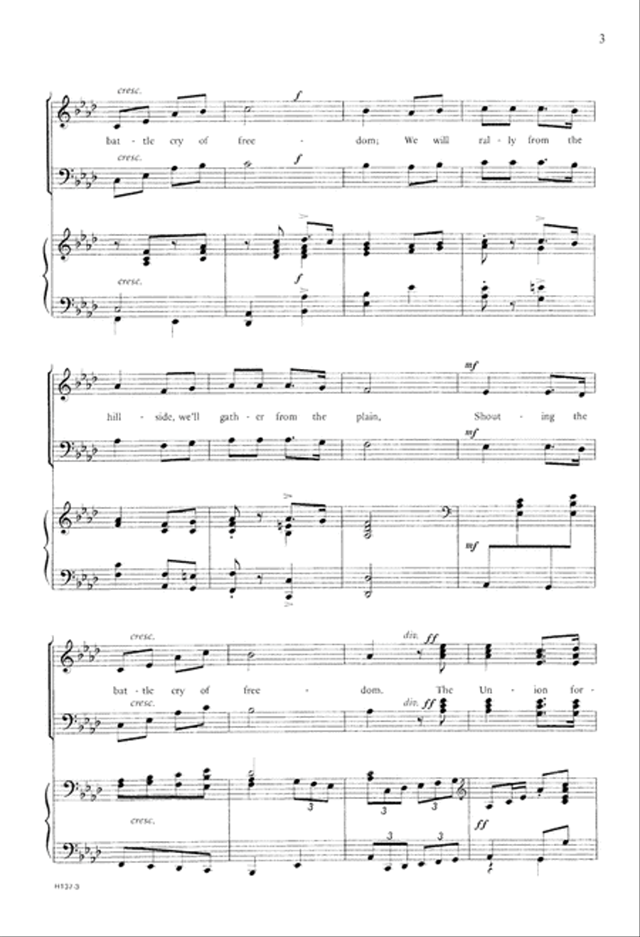 Battle Cry of Freedom (Digital Download) Divisi scores gallery preview page 3