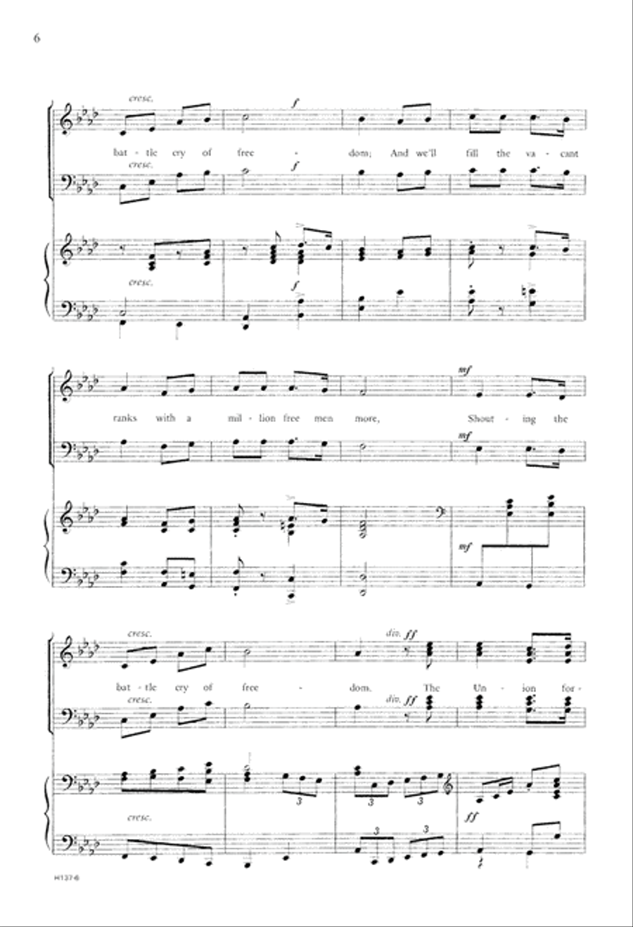 Battle Cry of Freedom (Digital Download) Divisi scores gallery preview page 6