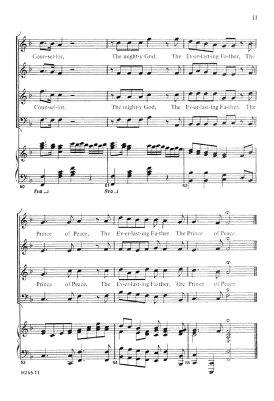 For Unto Us a Child is Born (Digital Download) 4-Part scores gallery preview page 11