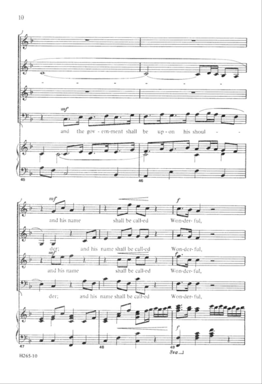 For Unto Us a Child is Born (Digital Download) 4-Part scores gallery preview page 10