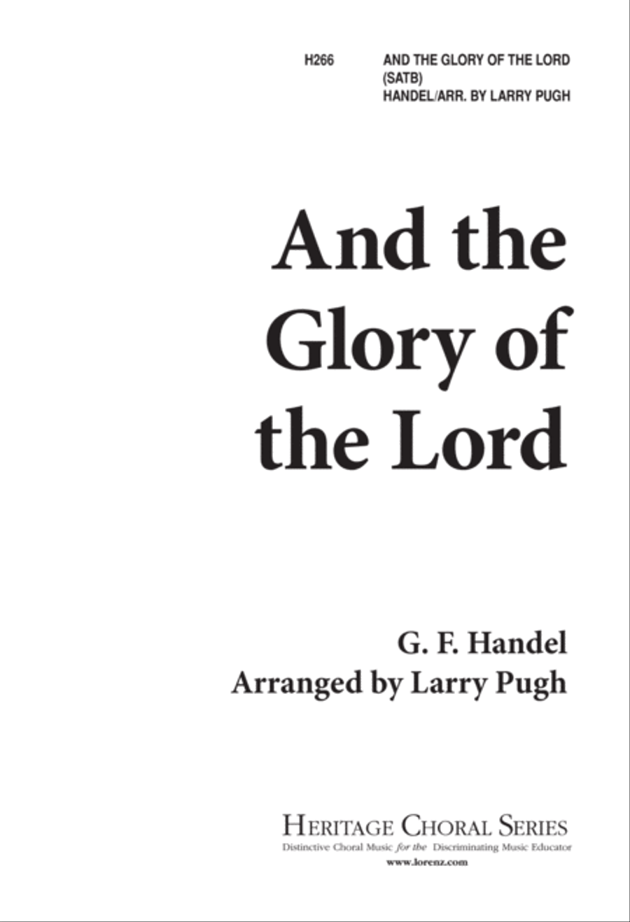 And the Glory of the Lord (Digital Download) 4-Part scores gallery preview page 1