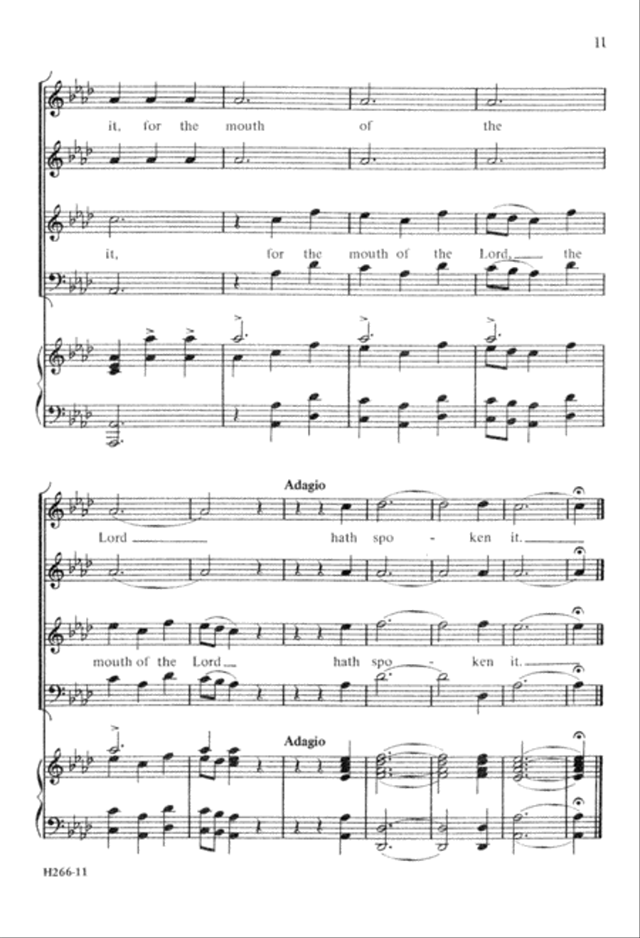 And the Glory of the Lord (Digital Download) 4-Part scores gallery preview page 11