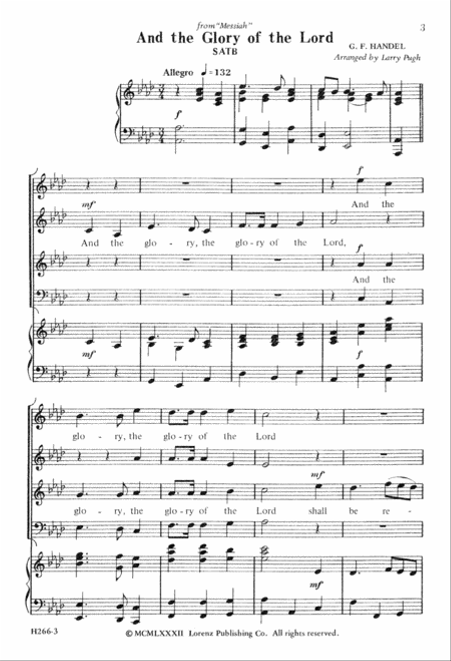 And the Glory of the Lord (Digital Download) 4-Part scores gallery preview page 3