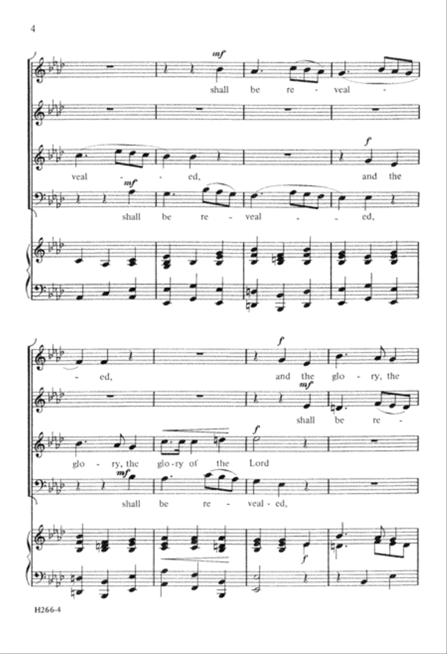 And the Glory of the Lord (Digital Download) 4-Part scores gallery preview page 4