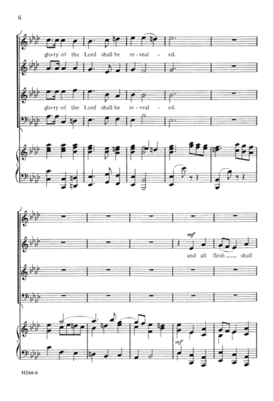 And the Glory of the Lord (Digital Download) 4-Part scores gallery preview page 6