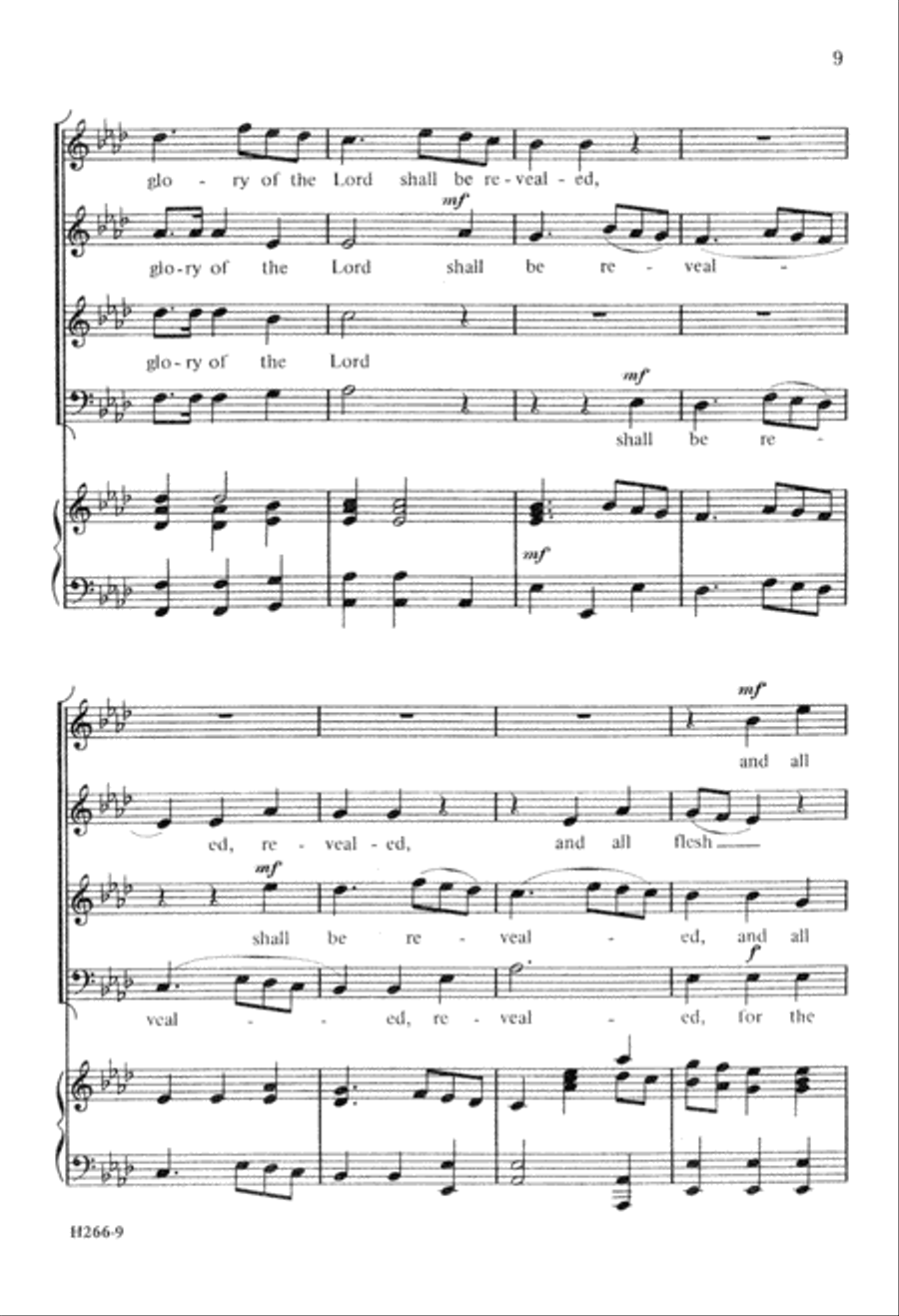 And the Glory of the Lord (Digital Download) 4-Part scores gallery preview page 9