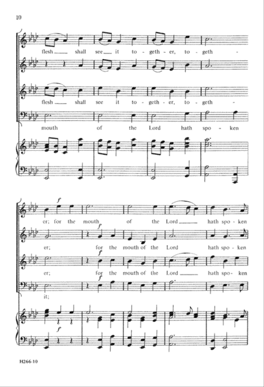 And the Glory of the Lord (Digital Download) 4-Part scores gallery preview page 10