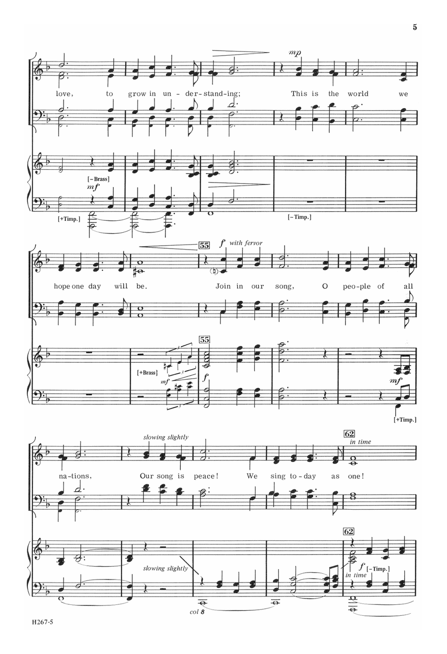 Together in One Song by Dale Wood 4-Part - Digital Sheet Music page 5