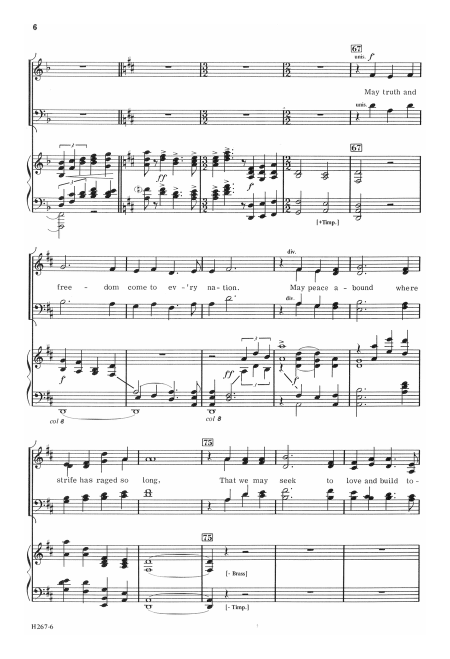 Together in One Song by Dale Wood 4-Part - Digital Sheet Music page 6