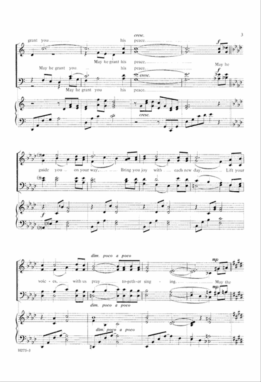 Benediction (Digital Download) 4-Part scores gallery preview page 3