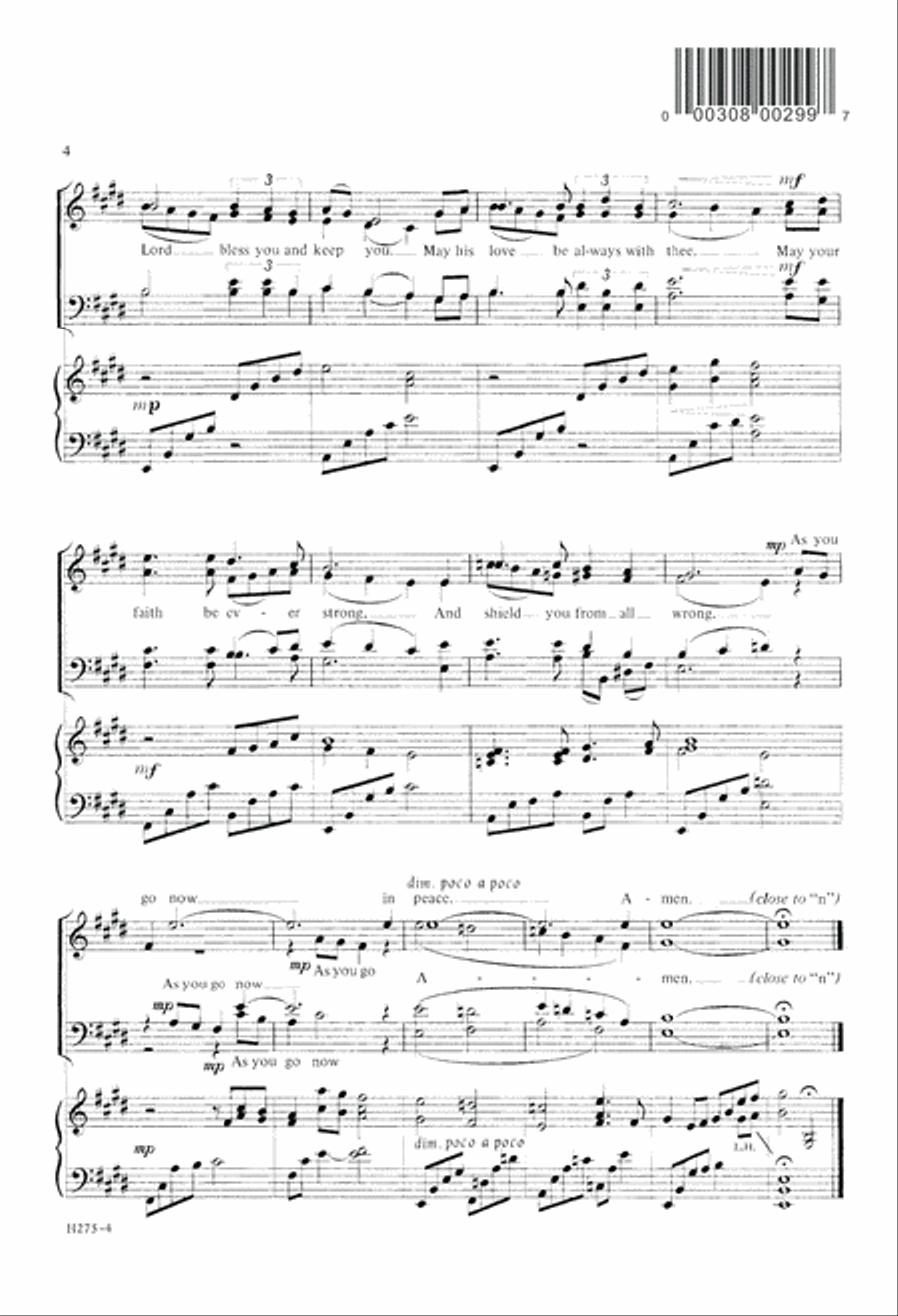Benediction (Digital Download) 4-Part scores gallery preview page 4