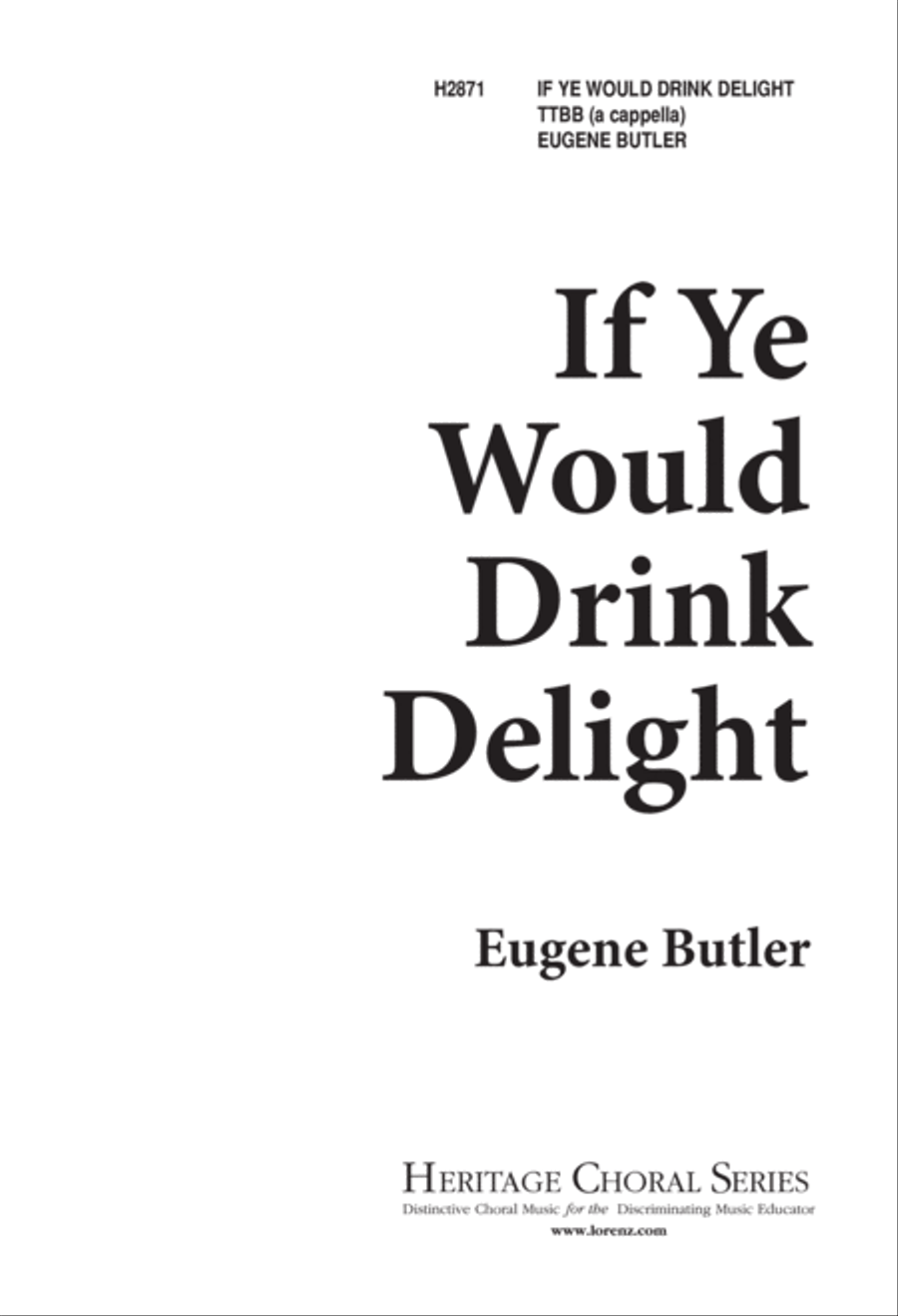 If Ye Would Drink Delight (Digital Download) TTBB scores gallery preview page 1