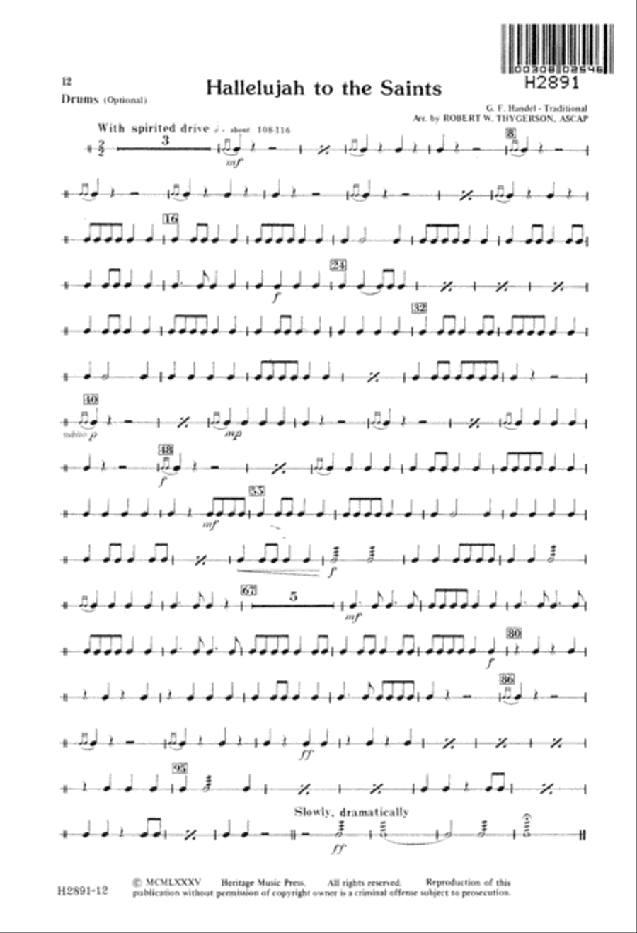 Hallelujah to the Saints (Digital Download) TTB scores gallery preview page 12