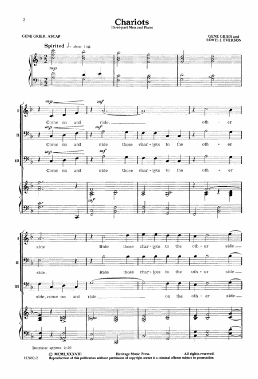 Chariots (Digital Download) TTB scores gallery preview page 2