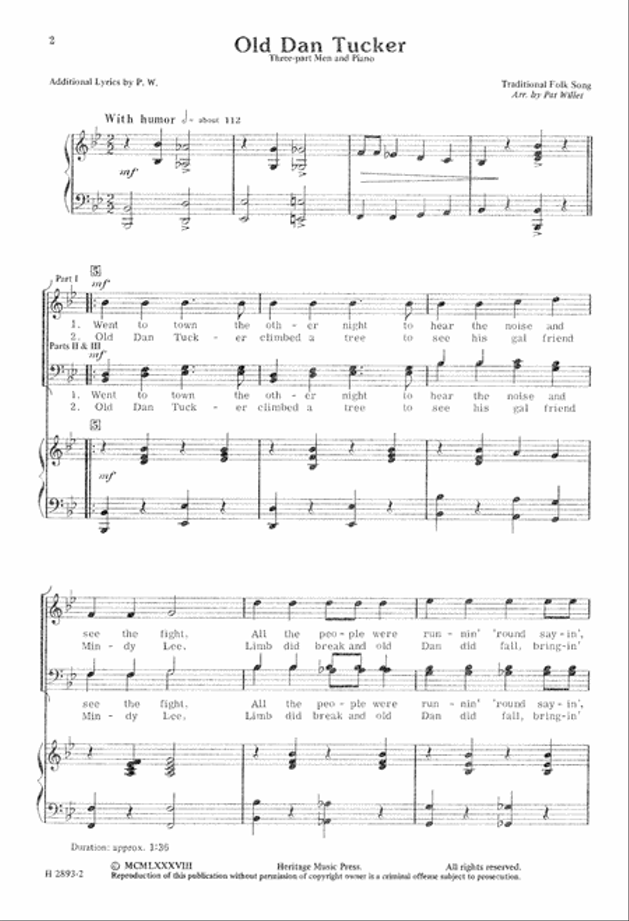 Old Dan Tucker (Digital Download) TTB scores gallery preview page 2