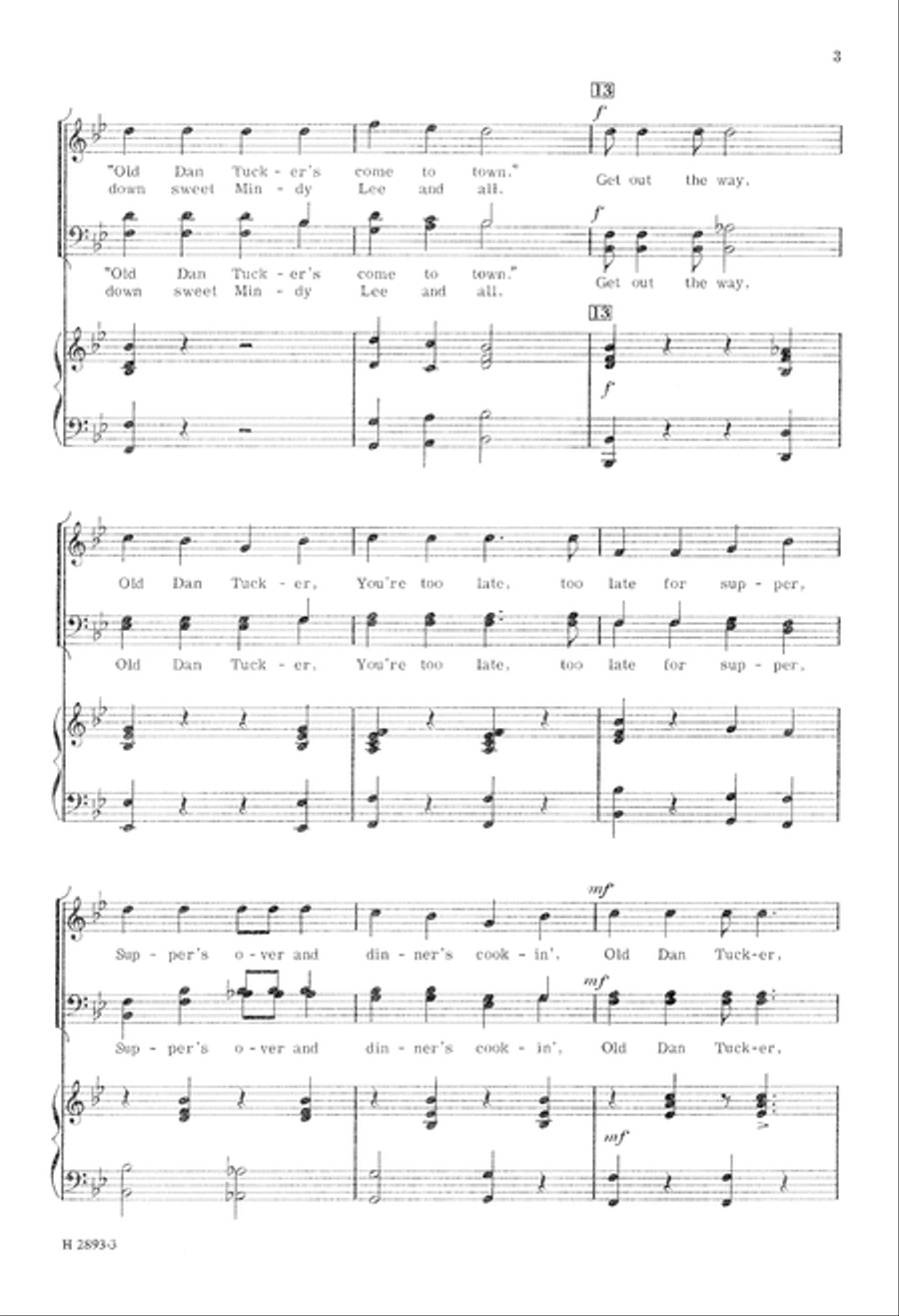 Old Dan Tucker (Digital Download) TTB scores gallery preview page 3