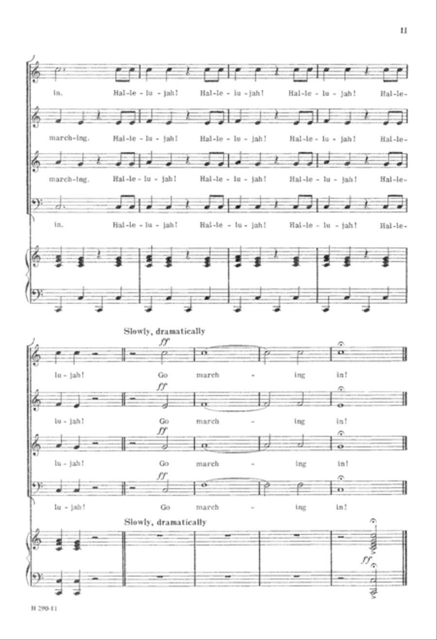 Hallelujah to the Saints (Digital Download) 4-Part scores gallery preview page 11
