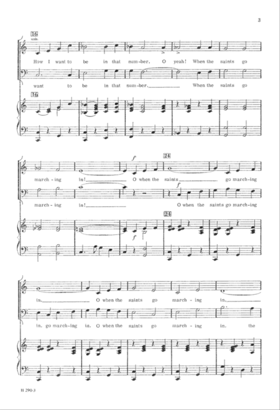 Hallelujah to the Saints (Digital Download) 4-Part scores gallery preview page 3