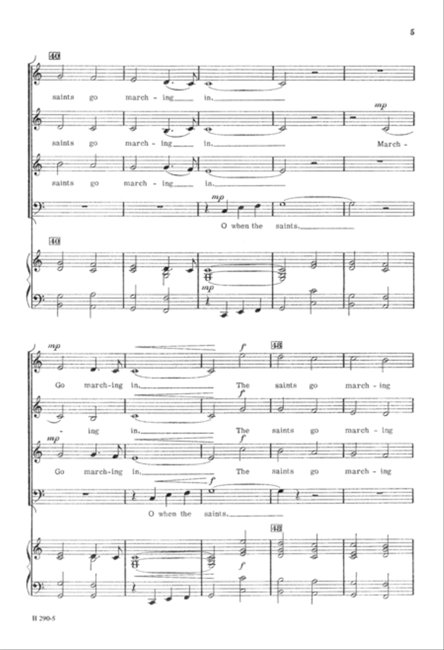 Hallelujah to the Saints (Digital Download) 4-Part scores gallery preview page 5