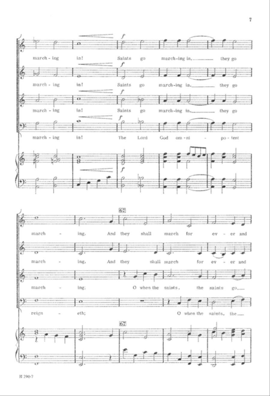Hallelujah to the Saints (Digital Download) 4-Part scores gallery preview page 7