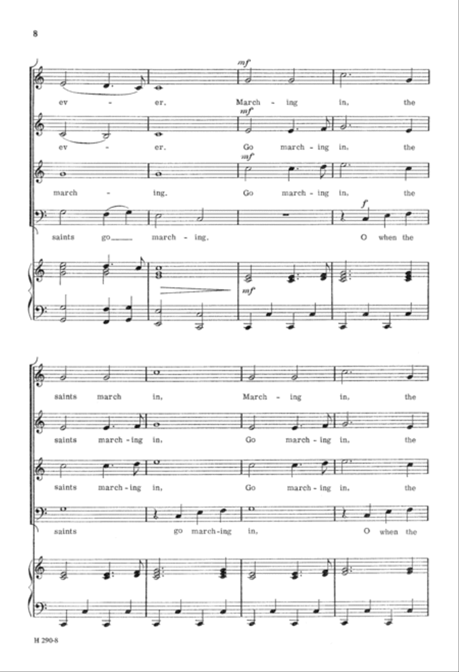 Hallelujah to the Saints (Digital Download) 4-Part scores gallery preview page 8