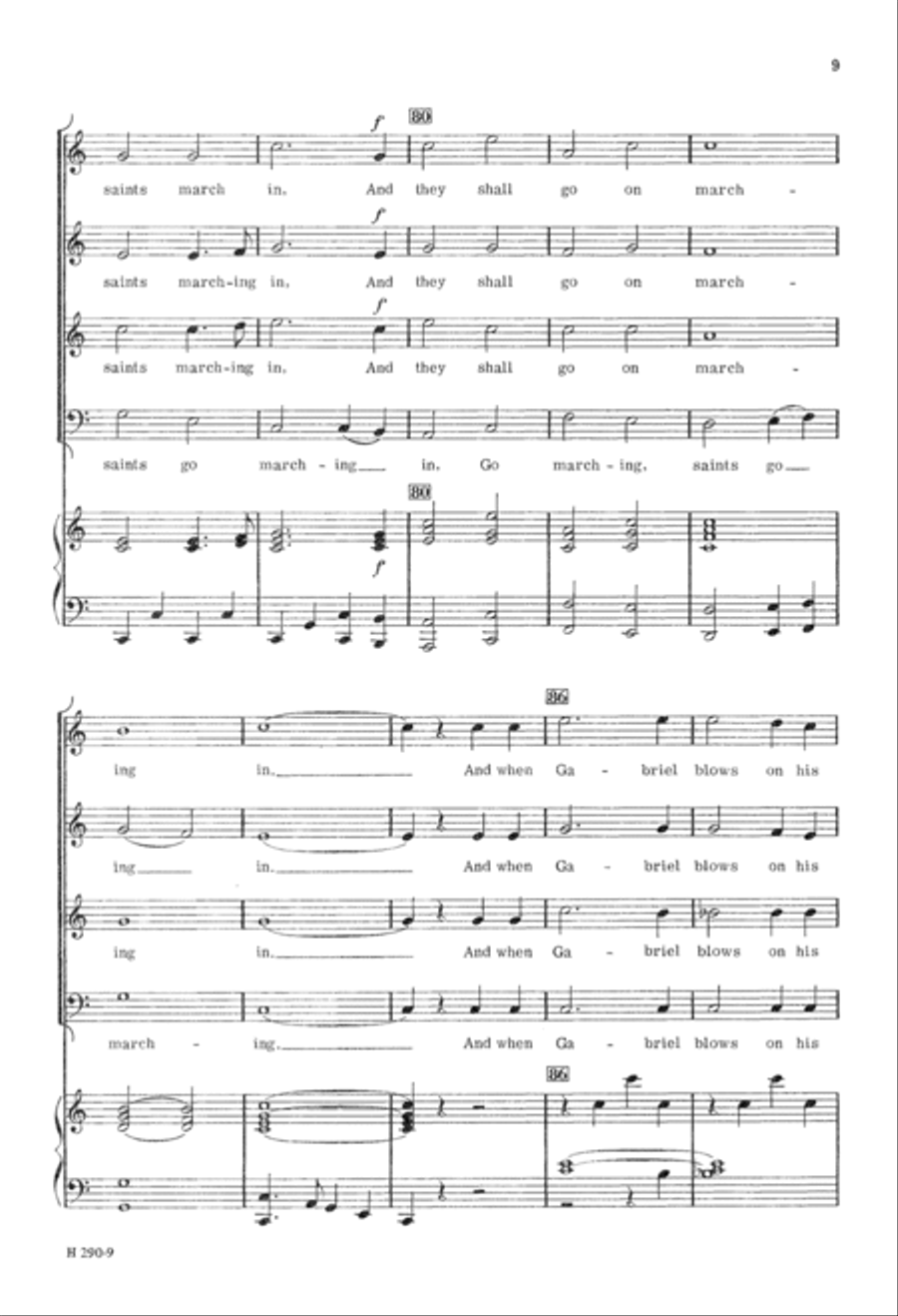 Hallelujah to the Saints (Digital Download) 4-Part scores gallery preview page 9