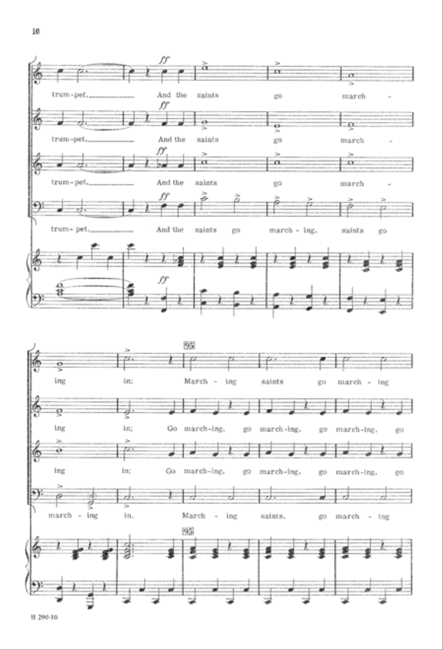 Hallelujah to the Saints (Digital Download) 4-Part scores gallery preview page 10