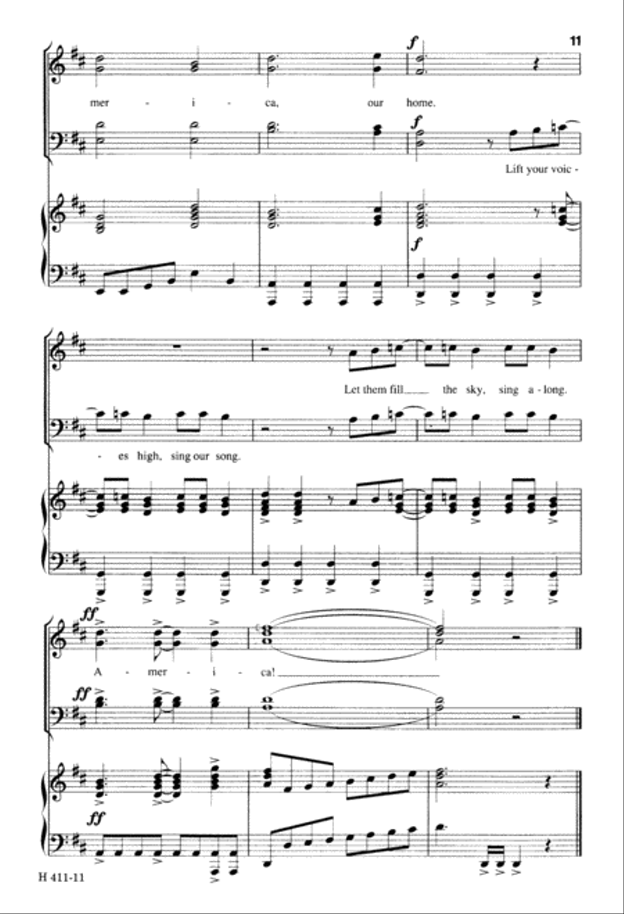 America Our Home (Digital Download) 4-Part scores gallery preview page 11