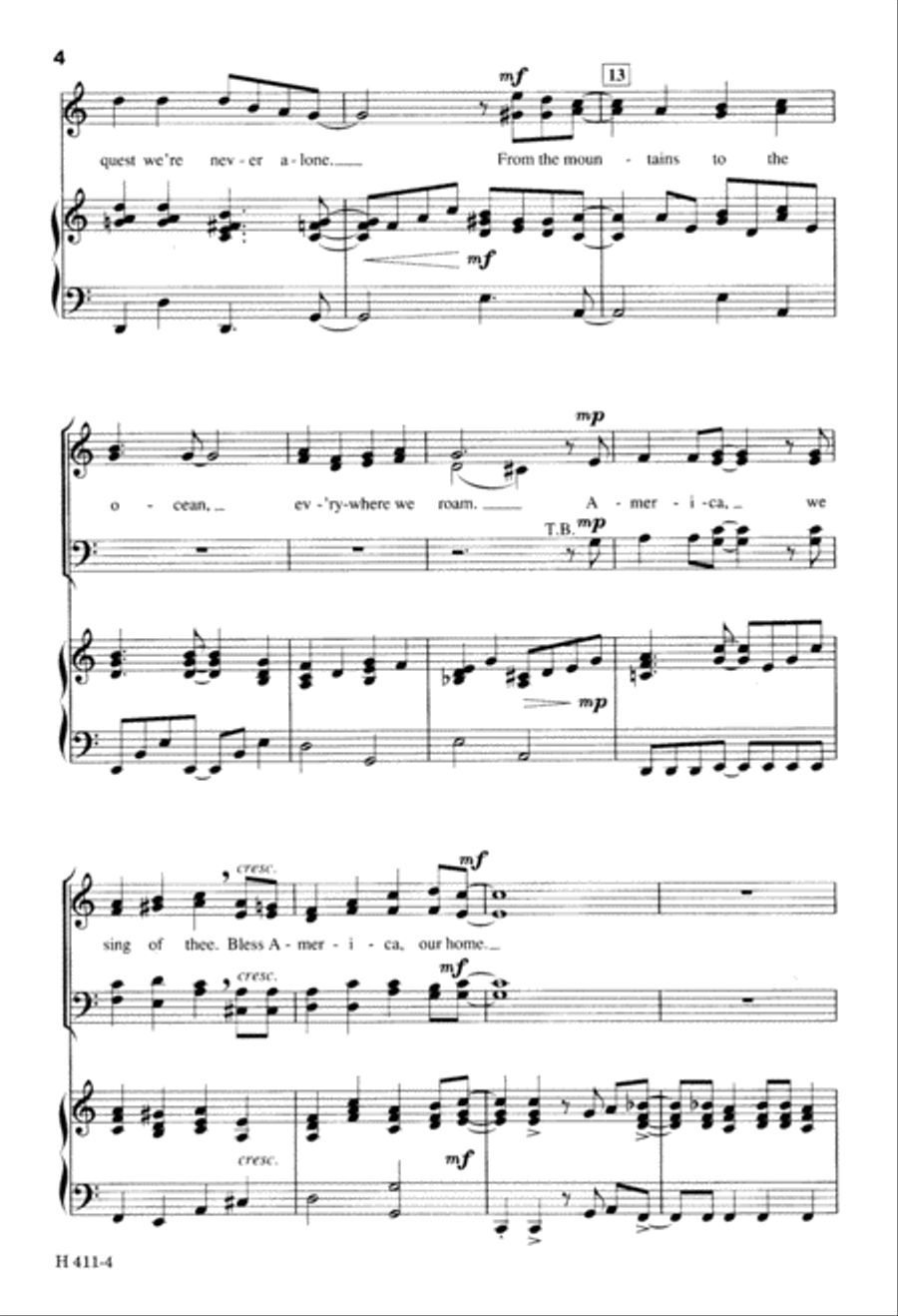 America Our Home (Digital Download) 4-Part scores gallery preview page 4
